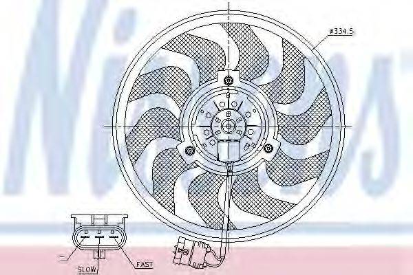 Вентилятор, охолодження двигуна NISSENS 85755