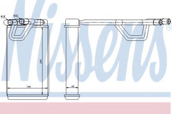 Теплообмінник, опалення салону NISSENS 72209