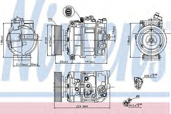 Компресор, кондиціонер NISSENS 890025