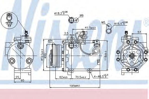 Компресор, кондиціонер NISSENS 89349