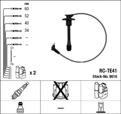 Комплект дротів запалення NGK 9616