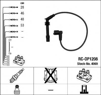 Комплект дротів запалення NGK 4069