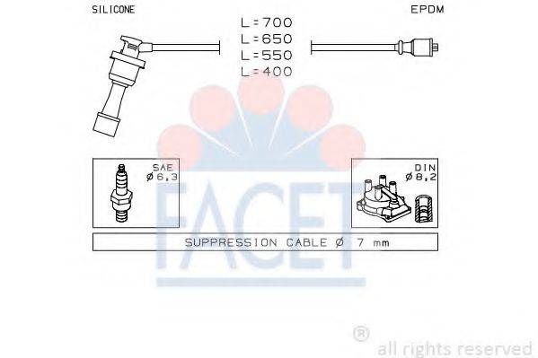 FACET 49401 Комплект дротів запалення