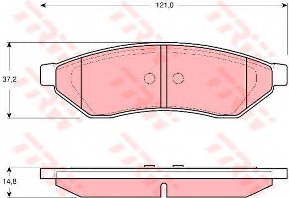 Комплект гальмівних колодок, дискове гальмо TRW GDB3346