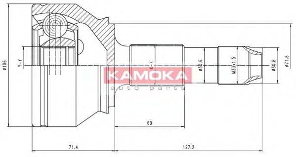 Шарнірний комплект, приводний вал KAMOKA 6501