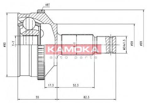 Шарнірний комплект, приводний вал KAMOKA 6574