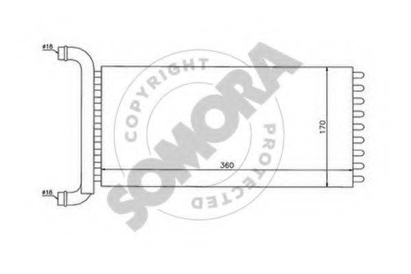 SOMORA 172350 Теплообмінник, опалення салону