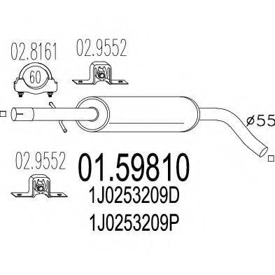 Середній глушник вихлопних газів MTS 01.59810