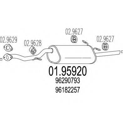 Глушник вихлопних газів кінцевий MTS 01.95920