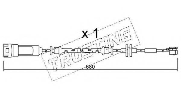 Сигналізатор, знос гальмівних колодок TRUSTING SU.145