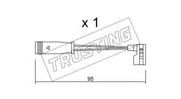 TRUSTING SU164 Сигналізатор, знос гальмівних колодок