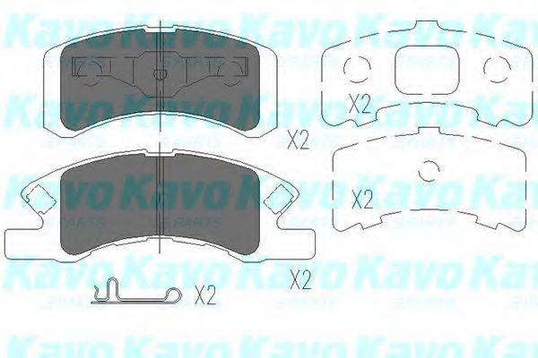 Комплект гальмівних колодок, дискове гальмо KAVO PARTS KBP-1511