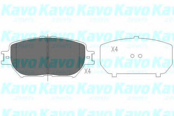 Комплект гальмівних колодок, дискове гальмо KAVO PARTS KBP-9070