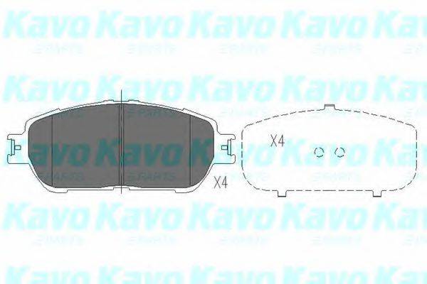 Комплект гальмівних колодок, дискове гальмо KAVO PARTS KBP-9105