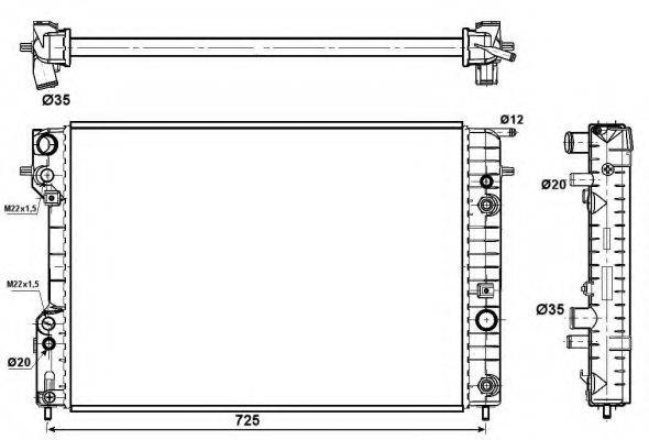 Радіатор, охолодження двигуна NRF 529689