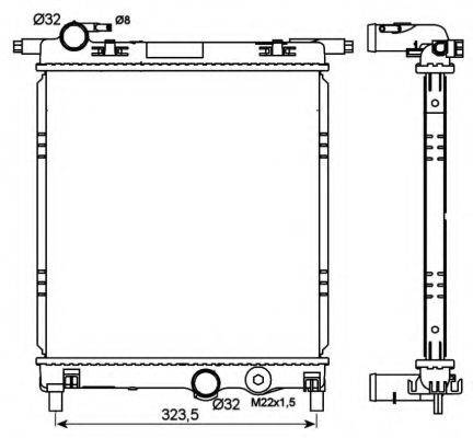 Радіатор, охолодження двигуна NRF 53101