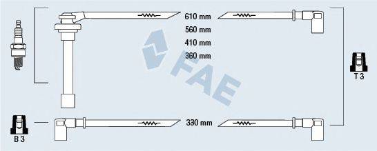 FAE 85840 Комплект дротів запалення