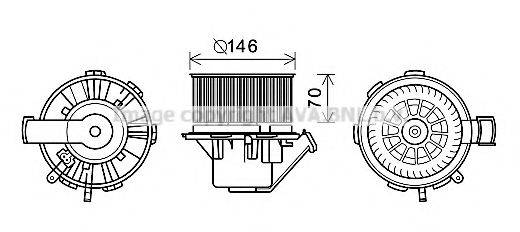 AVA QUALITY COOLING MS8647 Електродвигун, вентиляція салону