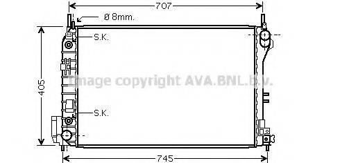 AVA QUALITY COOLING OL2341 Радіатор, охолодження двигуна