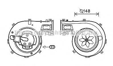 Електродвигун, вентиляція салону AVA QUALITY COOLING OL8630