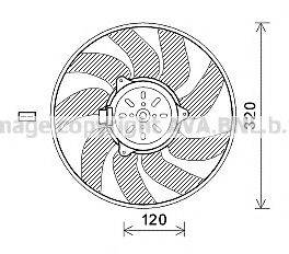 Вентилятор, охолодження двигуна AVA QUALITY COOLING SB7504