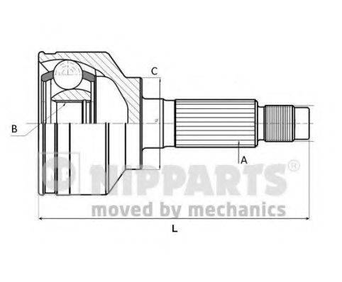 Шарнірний комплект, приводний вал NIPPARTS N2821042