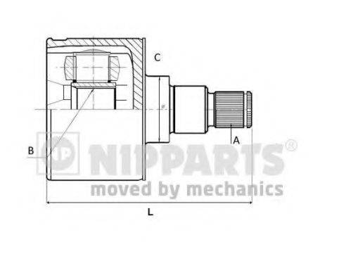 Шарнірний комплект, приводний вал NIPPARTS N2830300