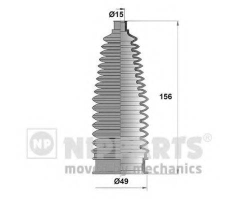 Комплект пильника, рульове управління NIPPARTS N2842046