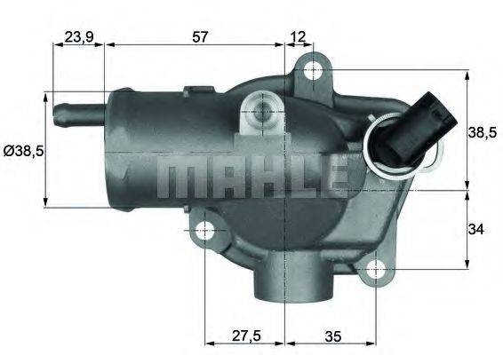 MAHLE ORIGINAL TH1187 Термостат, що охолоджує рідину