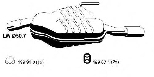 Глушник вихлопних газів кінцевий ERNST 043281