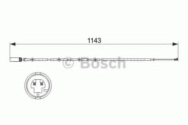 Сигналізатор, знос гальмівних колодок BOSCH 1 987 473 517