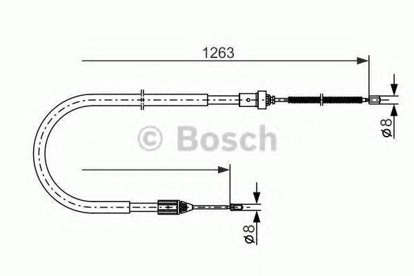 Трос, стоянкова гальмівна система BOSCH 1 987 477 642