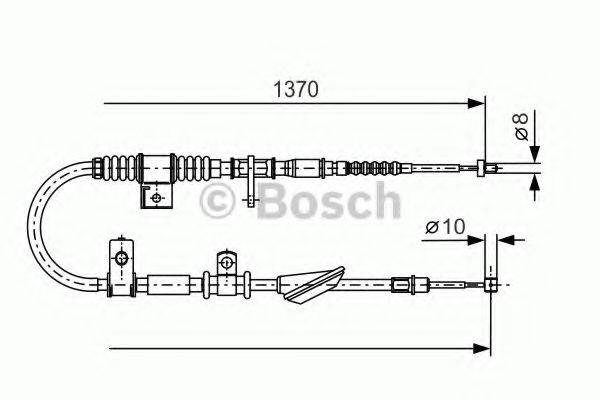 Трос, стоянкова гальмівна система BOSCH 1 987 477 743