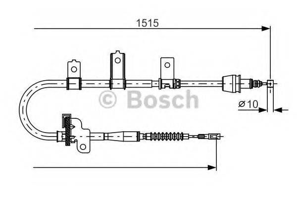 Трос, стоянкова гальмівна система BOSCH 1 987 482 098