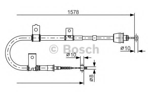 Трос, стоянкова гальмівна система BOSCH 1 987 482 167