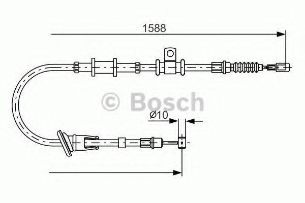 Трос, стоянкова гальмівна система BOSCH 1 987 482 246