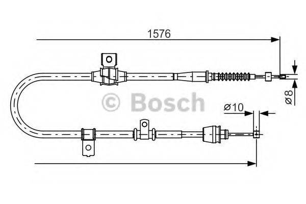 Трос, стоянкова гальмівна система BOSCH 1 987 482 270