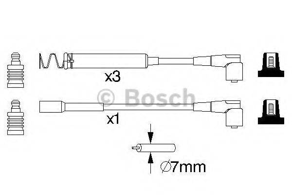 Комплект дротів запалення BOSCH 0 986 357 063