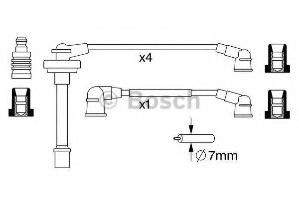 BOSCH 0986357282 Комплект дротів запалення