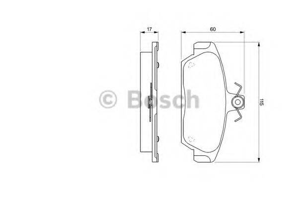 Комплект гальмівних колодок, дискове гальмо BOSCH 0 986 424 092