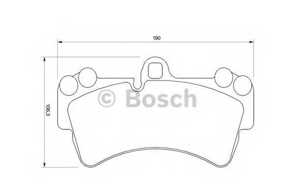 Комплект гальмівних колодок, дискове гальмо BOSCH 0 986 424 739