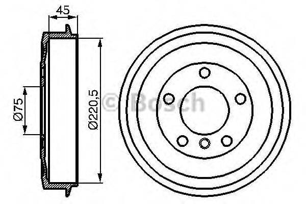 Гальмівний барабан BOSCH 0 986 477 043