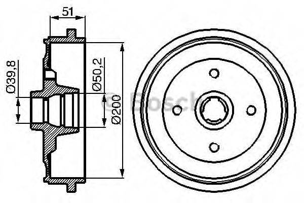 Гальмівний барабан BOSCH 0 986 477 053