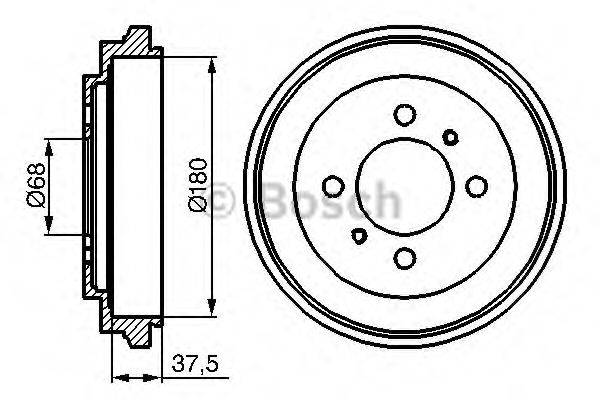 BOSCH 0986477119 Гальмівний барабан