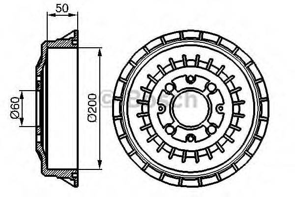 Гальмівний барабан BOSCH 0 986 477 146