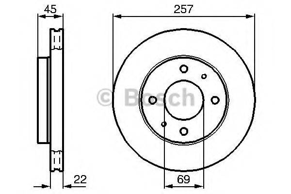 BOSCH 0986478673 Гальмівний диск