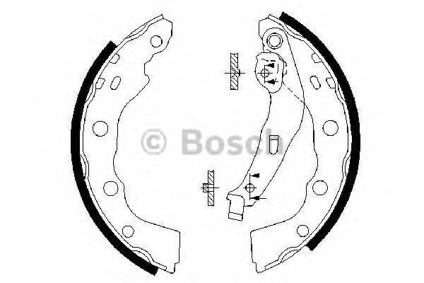 Комплект гальмівних колодок BOSCH 0 986 487 577