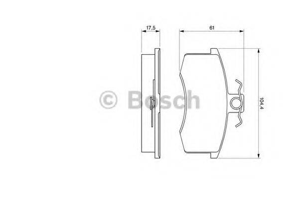 Комплект гальмівних колодок, дискове гальмо BOSCH 0 986 491 700