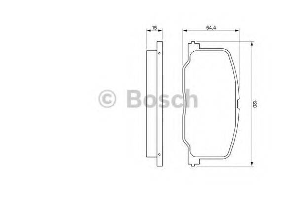 Комплект гальмівних колодок, дискове гальмо BOSCH 0 986 493 720