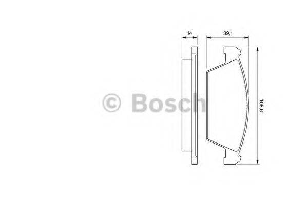 Комплект гальмівних колодок, дискове гальмо BOSCH 0 986 494 066